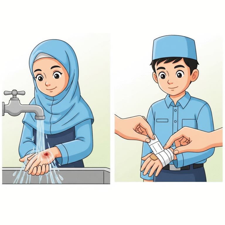 ilustrasi perawatan saat mengalami luka bakar