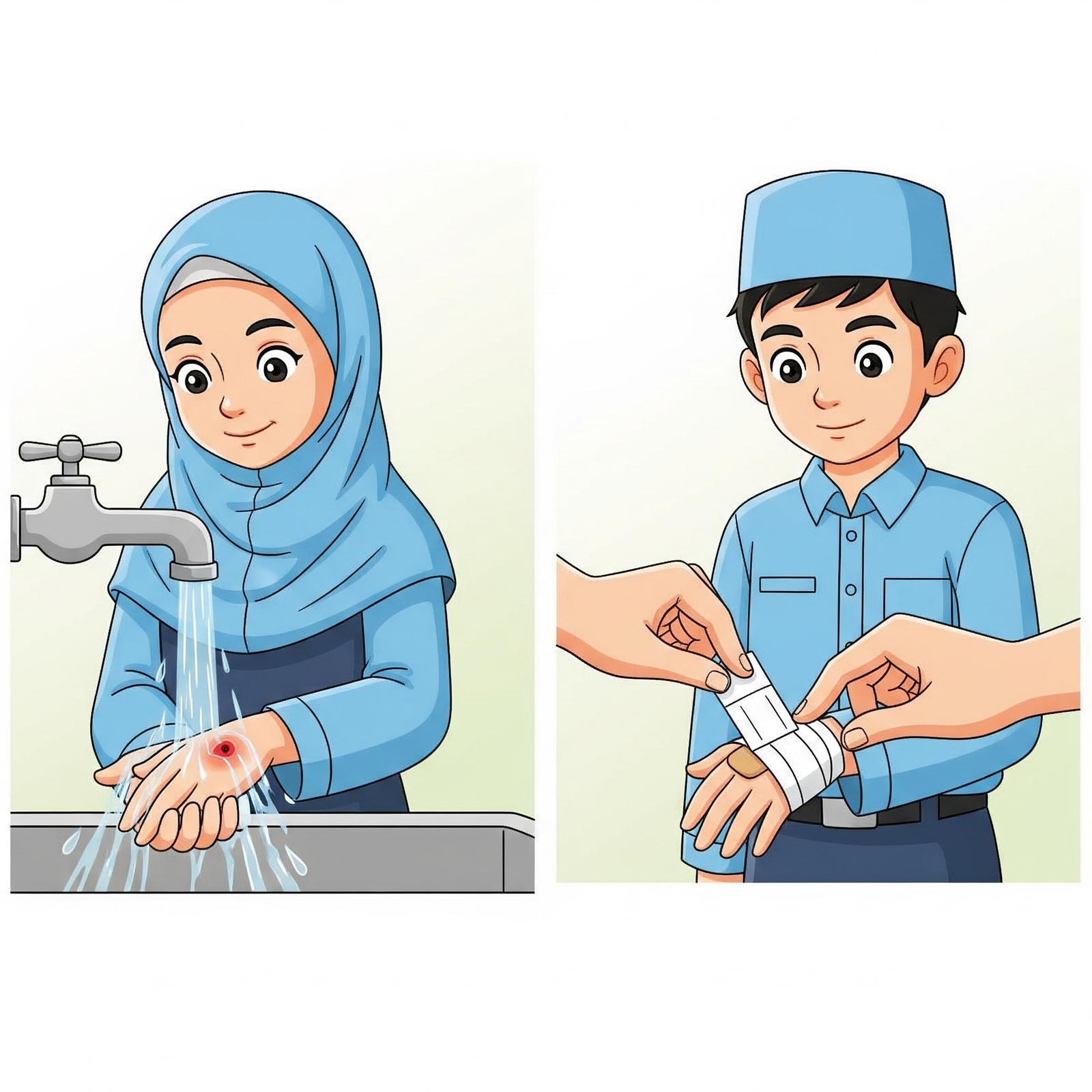 ilustrasi perawatan saat mengalami luka bakar